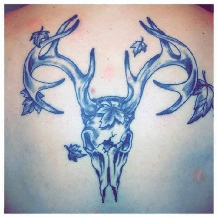 Deer skull tattoo
